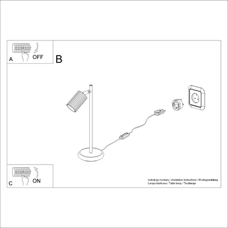 Stolní stojací lampa GU10 White Carbon Deep Space SL.1548 Sollux