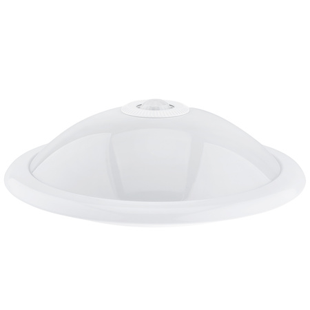 2x E27 Plafon LED Stropní svítidlo, snímač pohybu a soumraku 30cm IP44 kulatý Bílý REGIS LUMILED