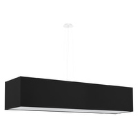 SANTA LED závěsné stropní svítidlo 5xE27 obdélníkový lustr 120 cm černý SOLLUX