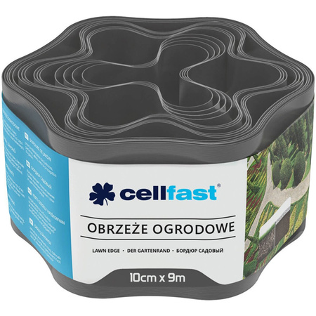 Okraje trávníků Pružná vlnitá lepenka 10 cm x 9 m Grafitová lepenka CELLFAST