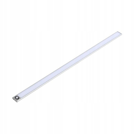 LED lišta na nábytek pod skříňovou lampu 3W 4500K 60cm s pohybovým senzorem stříbrná
