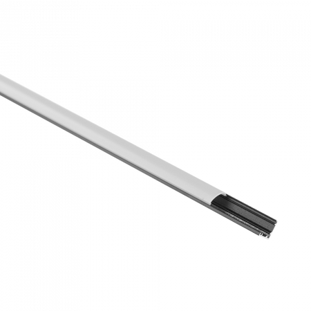 Hliníkový rohový LED profil pro povrchovou montáž černý 2m s matným difuzorem pro LED pásky + koncové krytky RW řady Ecolight