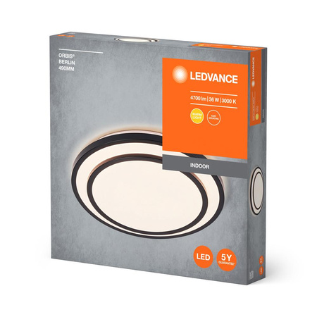 Plafond LED stropní svítidlo 36W 2400lm 3000K teplá černá 49cm Orbis Ledvance