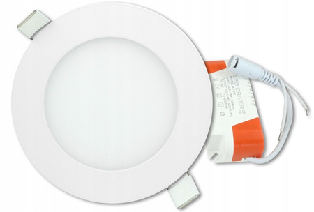 LED panelové stropní svítidlo 6W 480lm 4000K neutrální zapuštěné kulaté bílé Proma Masterled