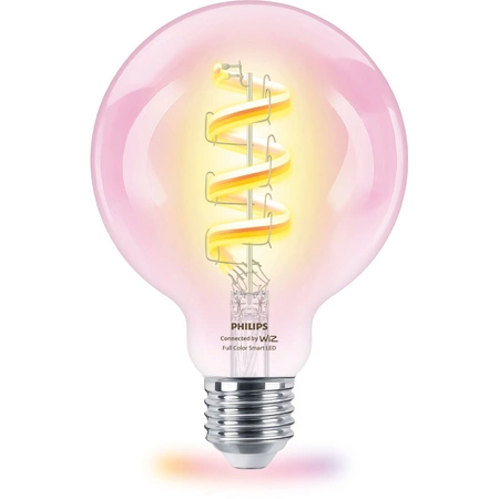 LED žárovka E27 G95 6,3W = 40W CCT + RGB FILAMENT SMART WiFi Philips WiZ