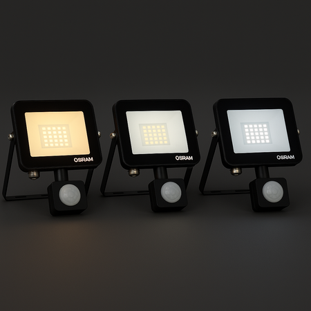 LED reflektor Halogenový venkovní reflektor 20W 4000K 1800lm IP65 se senzorem pohybu a soumraku SENSOR FLOODLIGHT LUX OSRAM
