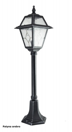 Stožár venkovní zahradní lampy LANTERN E27 Vitráž K 5002/3 N 80cm černá Su-Ma
