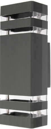 Zahradní nástěnné svítidlo Double top down INEZ DUO LED 2x GU10 ALUMINIUM Tmavě šedá IP54