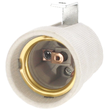 Porcelánová objímka žárovky E27 bílá PAWBOL