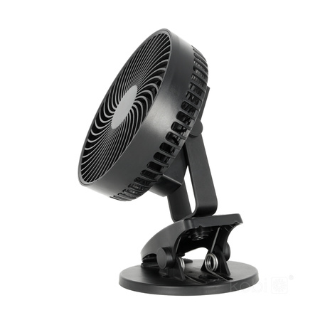 Stolní ventilátor s klipem Přenosný dobíjecí USB-C černý Viento Windstar Kobi