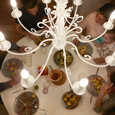 6x Žárovka LED E27, B35 5W = 40W 470lm 3000K 180° Teplá bílá LUMILED