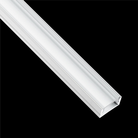 Eloxovaný hliníkový profil pro LED KM35 Silver Přisazená 1m + průhledný kryt + koncovky