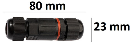 Hermetická spojka na kabel 3x1.5mm, 4-8mm IP68 LUMILED