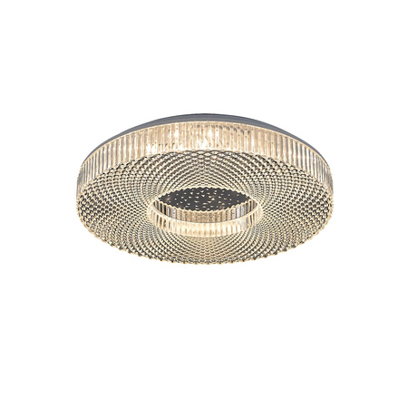 Plafond LED stropní světlo pro povrchovou montáž 36W 2340lm 3000-6000K CCT stmívatelné Pilot Timer Chrome Moderní Ziva Rabalux