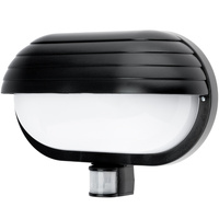 Zahradní nástěnná lampa FRODA E27 IP44 s PIR senzorem černá