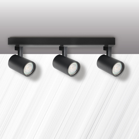 Nástěnné a stropní bodové svítidlo 3x GU10 černé LYNX Sanico Goldlux