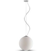 Závěsné svítidlo E27 Bílý difuzor Sphere s chromovou povrchovou úpravou VT-7251 V-TAC