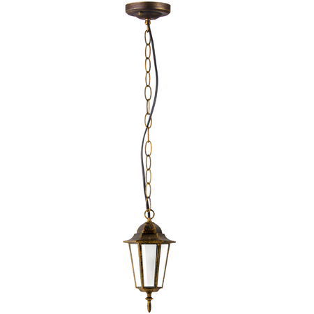 LIGURIA-LT Závěsná zahradní lampa 1xE27 92cm Patina - GOLDLUX (Polux)