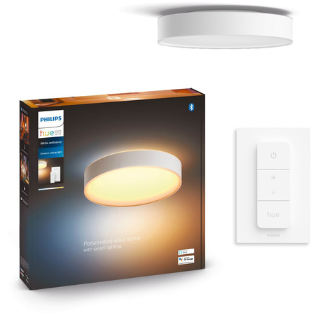 LED stropní podhled Enrave White 33,5W 42,5cm CCT PHILIPS HUE Bluetooth + stmívač