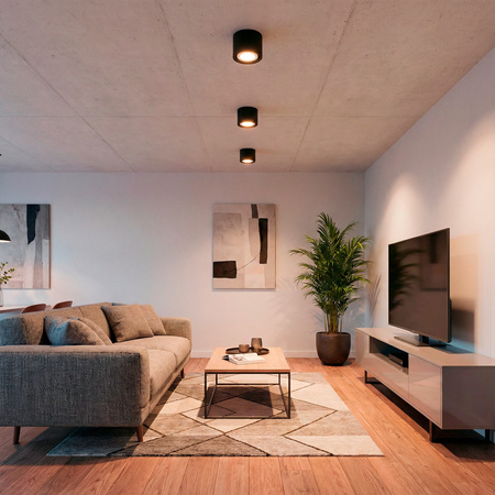 Povrchové Halogenové svítidlo GU10, AR111 SPOT TUBA 100mm Nastavitelná Kulatá Černá TELES LUMILED