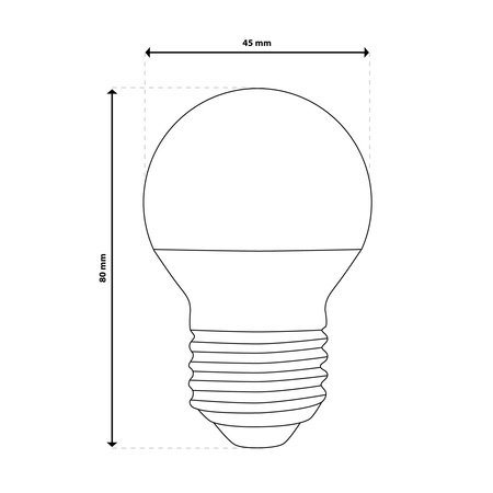 6x LED žárovka E27 MAŁA KULKA 8W = 60W 3000K 880lm teplá barva CCD bílá LUMILED