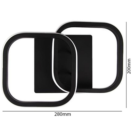 LED lustrové stropní svítidlo 16W NEBULA GEMINI Black