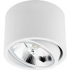 Povrchové Halogenové svítidlo, TUBA SPOT Kovová Bílá 10cm + LED GU10 ES111 15W COB 3000K LUMILED