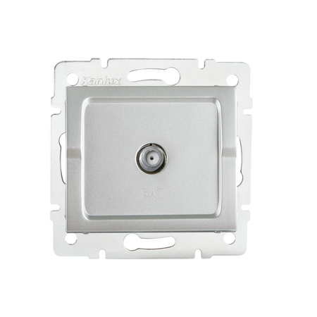 Koaxiální anténní zásuvka typu F Square Silver LOGI Kanlux