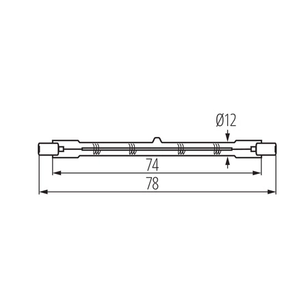 Halogenová žárovka R7S 80W = 92W 1380lm 2700K teplá bílá stmívatelná CRI100 Kanlux