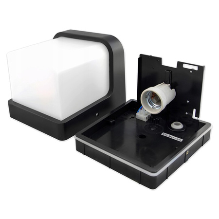 Zahradní nástěnné svítidlo E27 Elevation BLACK Square CORGI