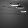LED závěsné stropní svítidlo 45W 1600lm 3000K teplá černá moderní CIRCOLO LED 10817 Nowodvorski