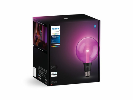 LED žárovka E27 Sphere G125 6,8W = 60W 500lm 2000-6500K CCT + RGB FILAMENT SMART Smart Bluetooth ZigBee White and Color Ambiance Philips HUE