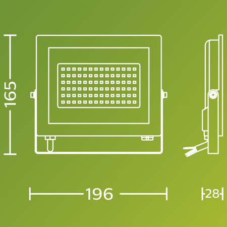 Reflektor LED 50W 5400lm 5000K IP65 Black Lois Philips