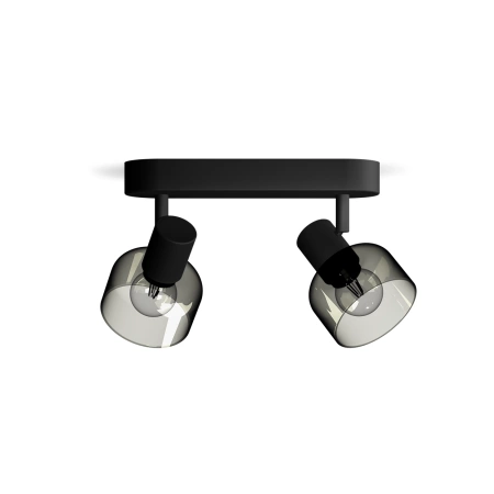 Reflektorové stropní svítidlo 2x E14 Black Sleet Philips