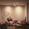 Stropní ventilátor 28W LED stropní svítidlo 24W 2650lm 3000/4300/6500K CCT Brown White + Pilot Olas Philips