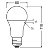3x LED žárovka E27 A60 10W = 75W 1055lm 4000K Neutrální bila 200° OSRAM HODNOTA