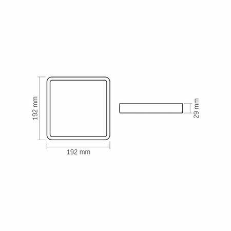 LED panel pro povrchovou montáž Plafond 18W 1850lm 4000K neutrální bílá Videx