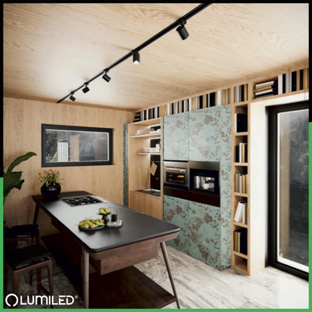 Přímý Spojka pro Jednofázové Kolejnicové Profilové Systémy Kolejnicové Svítidla Černá LUMILED