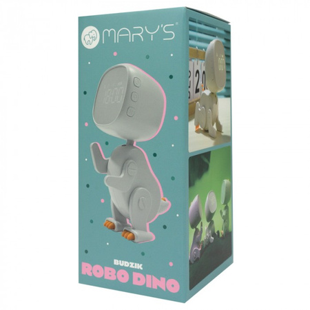 Dětský elektronický budík bílý dobíjecí 1200mAh ROBO MARY'S