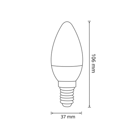 LED žárovka C37 E14 7W 640lm 3000K Warm 150° Sanico Goldlux