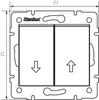 Spínač NO Spínač závěrky 10A Square Graphite LOGI Kanlux