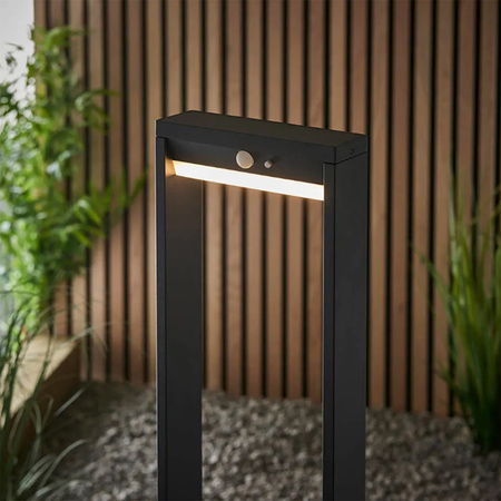 LED solární zahradní lampa Stojící dekorativní tyč Senzor pohybu a soumraku IP54 4000K