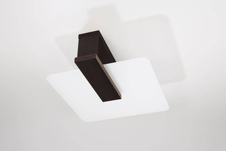 LED stropní svítidlo Plafond LAPPO 2xE27 Čtvercové svítidlo Wenge SOLLUX