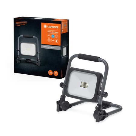 Přenosný LED halogenový reflektor Akumulátorová pracovní lampa 20W Worklight Ledvance