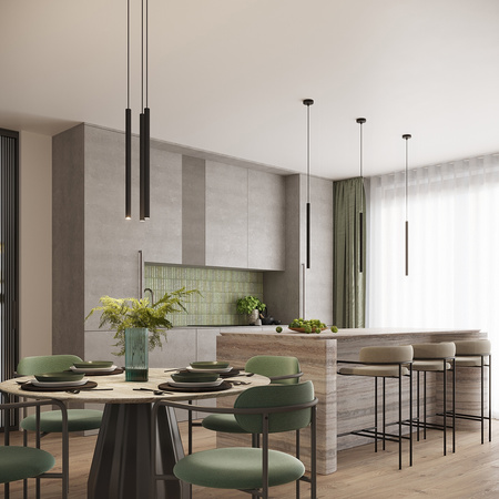 ARCHE 1 G9 Black Moderní stropní závěsné svítidlo SOLLUX