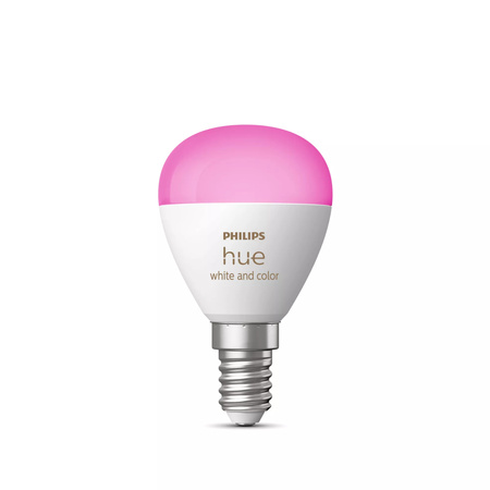 LED žárovka E14 P45 5,1W CCT RGB PHILIPS HUE White & COLOR Ambiance Bluetooth Zigbee