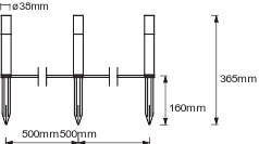 LED sloupky osvětlení RGB+W 3.1W SMART+ WiFi Garden 3 POLE LEDVANCE - Prodloužení
