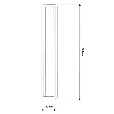 Venkovní zahradní lampa 10W, LED sloupek 80cm ERICA LUMILED