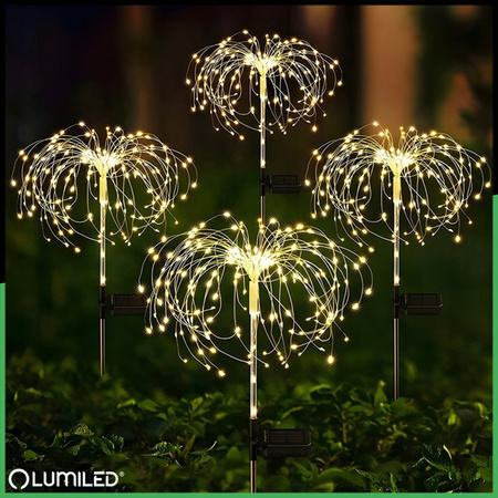 Solární LED lampa pampeliška, 80cm 3000K LOTUS LUMILED