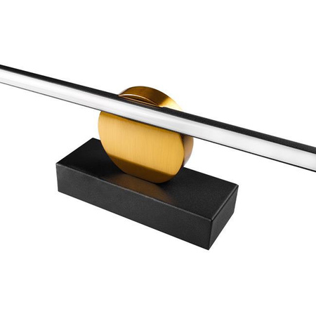 Nástěnné svítidlo LED Nástěnné svítidlo nad zrcadlo 12W 1440lm 4000K 140° Černá zlatá 60cm Santo Masterled